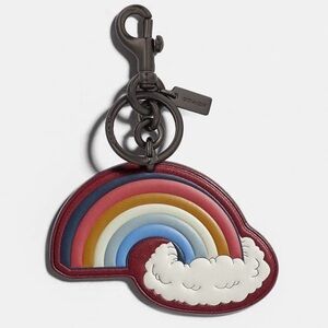 Coach Rainbow Keychain in gunmetal